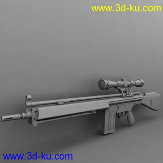 3D打印模型G3狙击步枪成品的图片