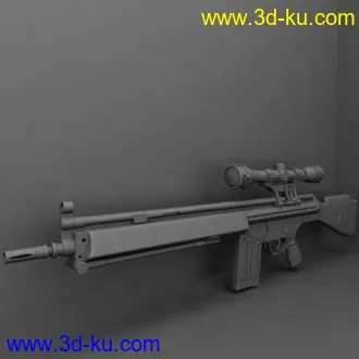 3D打印模型G3狙击步枪成品的图片
