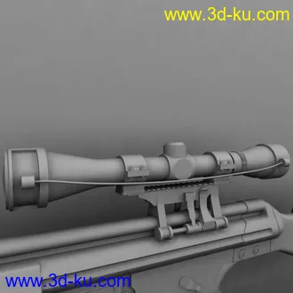 3D打印模型G3狙击步枪成品的图片