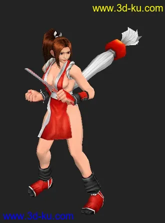 3D打印模型小时的最爱--不知火舞，，，带骨骼蒙皮和一个待机动作的图片