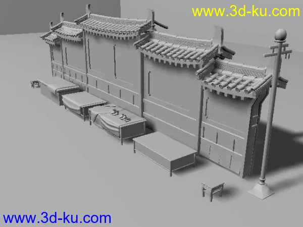 一个简单的古代建筑模型的图片1