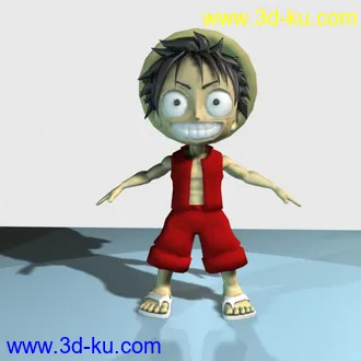 3D打印模型肌肉版路飞的图片
