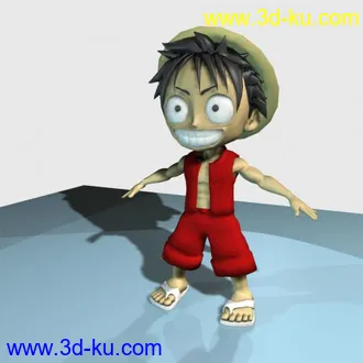 3D打印模型肌肉版路飞的图片