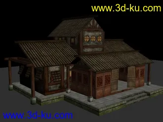 <古代房子>发给新手参考（模型带贴图）！！的图片