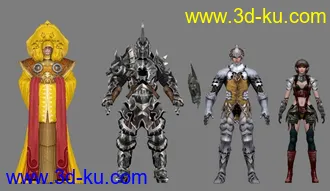 3D打印模型[绝对精华]SUNNPC,强悍狂战,弓MM的图片
