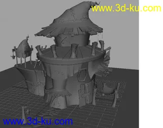 3D打印模型好像是水晶石的一个房子的图片