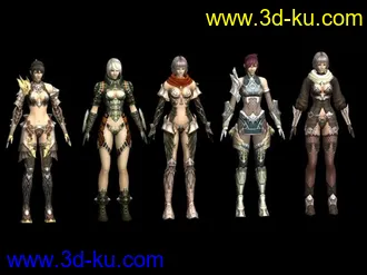 3D打印模型九条女人的图片