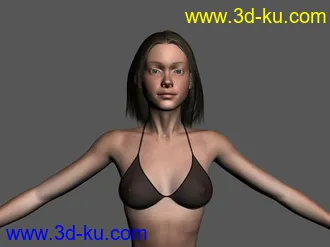 比基尼美女模型（已绑定骨骼，带贴图）的图片