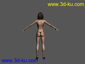 比基尼美女模型（已绑定骨骼，带贴图）的图片