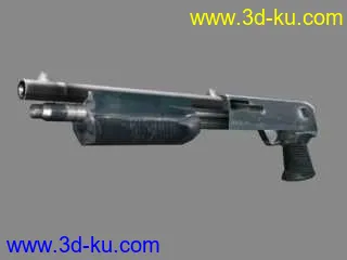 3D打印模型枪支武器：霰弹枪2款（枪托可上膛）＋弹壳的图片