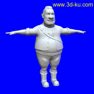 3D打印模型以前项目中的一个角色. 男人 Q版的图片