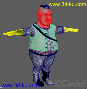 3D打印模型以前项目中的一个角色. 男人 Q版的图片