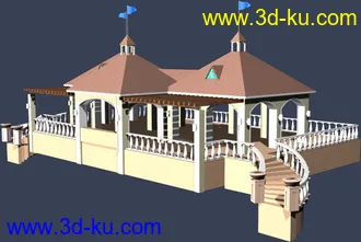 一套室外建筑模型-----------观景台的图片