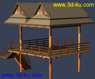 一套室外建筑模型-----------观景台的图片