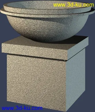 一套室外建筑模型-----------花钵的图片