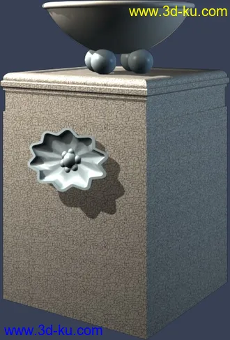 一套室外建筑模型-----------花钵的图片