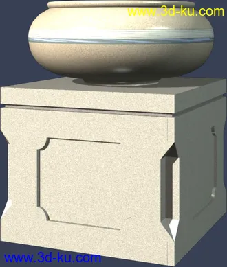 一套室外建筑模型-----------花钵的图片