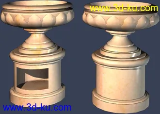 一套室外建筑模型-----------花钵的图片