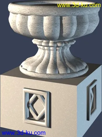 一套室外建筑模型-----------花钵的图片