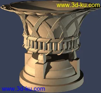 一套室外建筑模型-----------花钵的图片