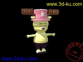 3D打印模型最简单的角色——海贼王里的乔巴的图片