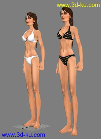 3D打印模型[绝对养眼]古墓丽影：传奇-Lara性感比基尼泳装2款的图片