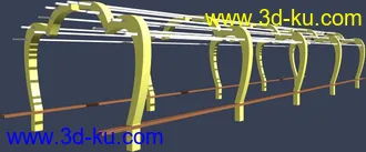 一套室外建筑模型-----------花架的图片