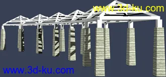 一套室外建筑模型-----------花架的图片