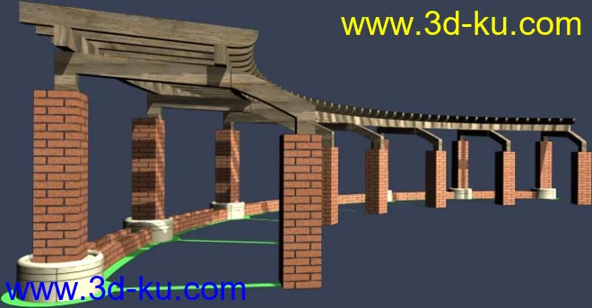 一套室外建筑模型-----------花架的图片13