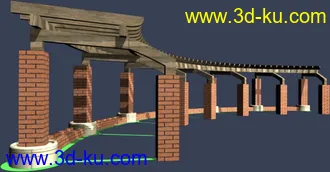 一套室外建筑模型-----------花架的图片