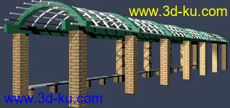 一套室外建筑模型-----------花架的图片