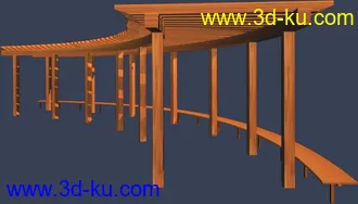 一套室外建筑模型-----------花架的图片