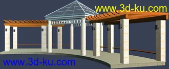 一套室外建筑模型-----------花架的图片