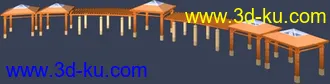 一套室外建筑模型-----------花架的图片