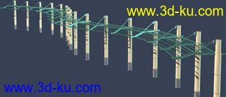 一套室外建筑模型-----------花架的图片