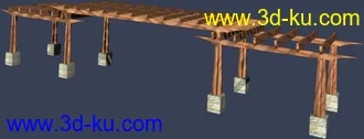 一套室外建筑模型-----------花架的图片
