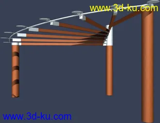 一套室外建筑模型-----------花架的图片