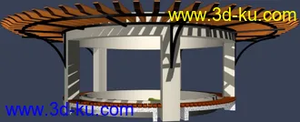 一套室外建筑模型-----------花架的图片