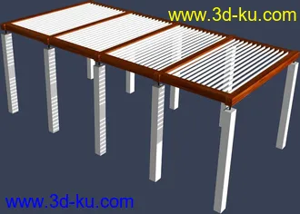 一套室外建筑模型-----------花架的图片