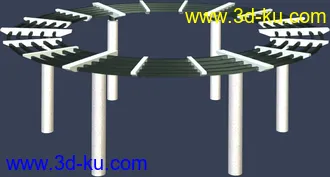 一套室外建筑模型-----------花架的图片