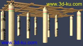 一套室外建筑模型-----------花架的图片