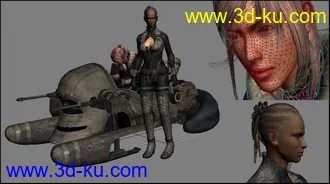 3D打印模型LostPlanet失落星球----机车美女的图片