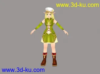 3D打印模型3DMAX 女生 萝莉 低模的图片