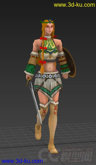 3D打印模型女战士的图片