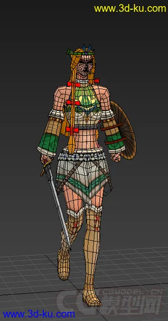 3D打印模型女战士的图片