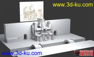 3D打印模型烘培的阴影贴图的图片