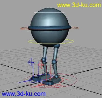 3D打印模型大头机器人  绑定好的图片