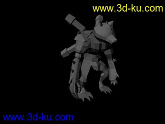 3D打印模型机器熊(带骨骼 给练习调动画的朋友用下)的图片