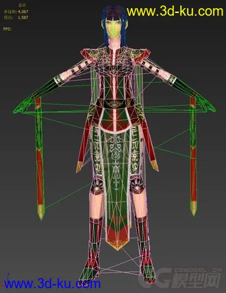 3D打印模型【卡尔共享12】《Kal刀OL》主角[女法师][网游]的图片