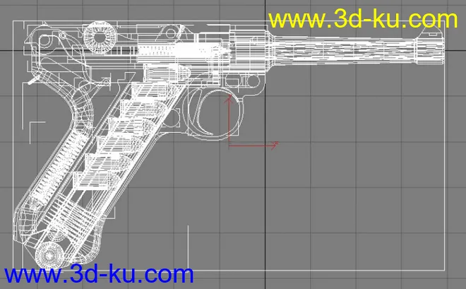 超精卢格手枪带子掸动画模型的图片1